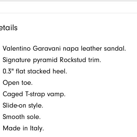 Valentino Rockstud Sandals 36/6 - Picture 6 of 6